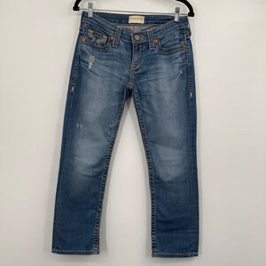 Big Star Jeans Womens 26 Blue Remy Straight Crop Western Rodeo y2k